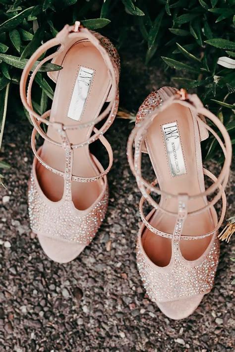 Sparkling Nude Wedding Shoes Alyssa Luzaich