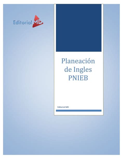 Planeacion De Ingles Pnieb En Espa Ol Pdf