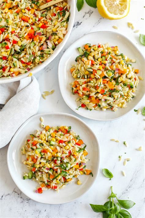 Rainbow Orzo Salad 4 Eat Yourself Skinny