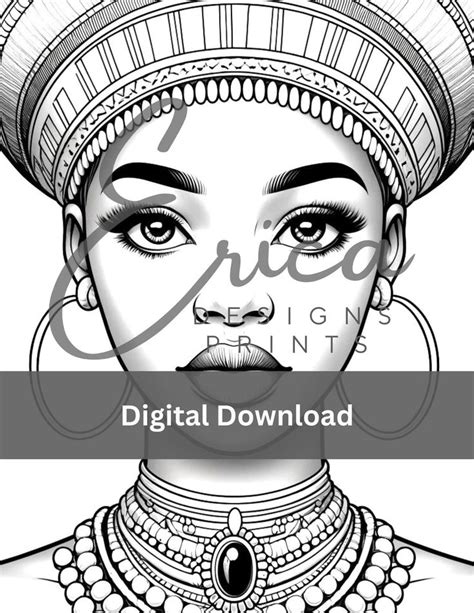 Coloring Page Goddess Coloring Black Woman Black Goddess African American Coloring Page Pdf