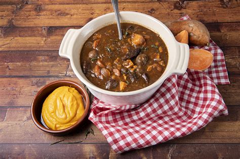 B Uf Bourguignon Et Pur E De Patates Douces A Vos Assiettes