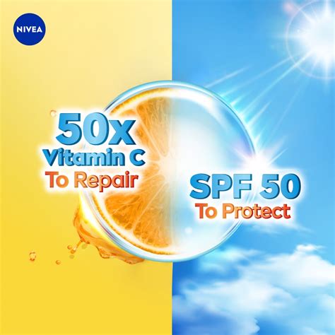 Nivea Body Extra Bright Super C Vitamin Serum Spf50 320 Ml 180 Ml Body Lotion Even