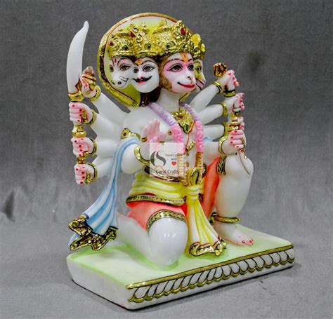 White Marble Panchmukhi Hanuman Statue At Rs 45000 Marble Hanuman