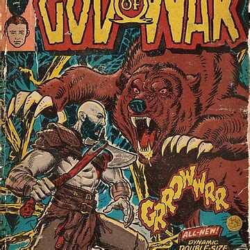 "God of War Ragnarök - Bear Fight Comic book cover Fan Art" Poster for ...