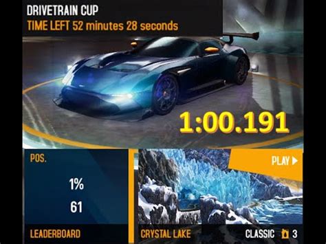 Asphalt 8 Drivetrain Cup Aston Martin Vulcan Crystal Lake 1 00