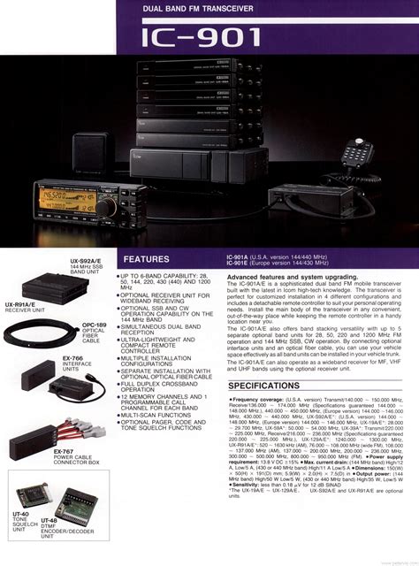 Icom Ic Specification And Features Amateur Products Simply The Best