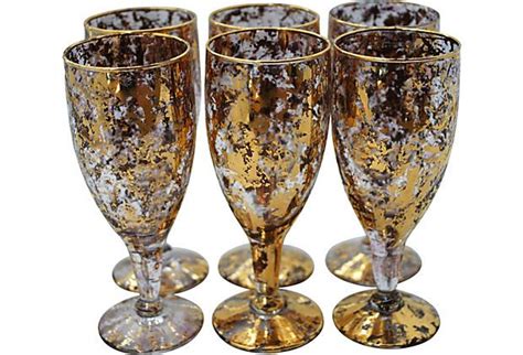 Gold Speckled Glasses Vintage Market Vintage Vintage Furniture