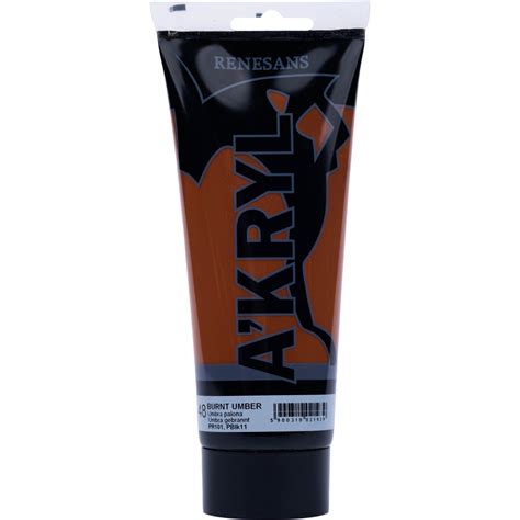 Farba Akrylowa A Kryl Renesans 48 Burnt Umber 200 Ml