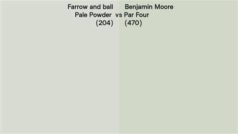 Farrow And Ball Pale Powder Vs Benjamin Moore Par Four Side