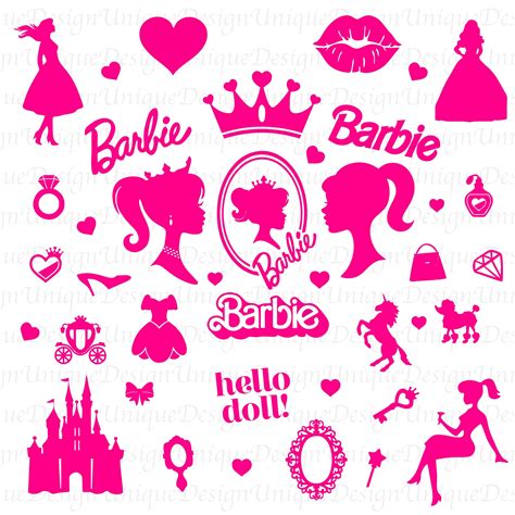 Barb Svg Bundle Svg Princess Silhouette Muñeca Rosa Svg Etsy México