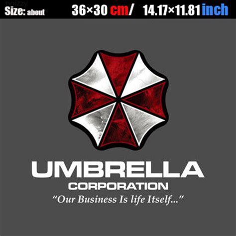 Car Auto Sticker Decal Umbrella Corp Resident Evil Door Reflective