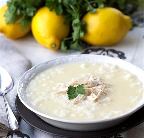 Greek Lemon Chicken Soup With Rice Avgolemono L Panning The Globe