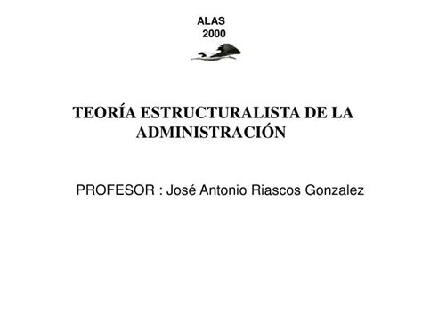 PPT TEORÍA ESTRUCTURALISTA DE LA ADMINISTRACIÓN PowerPoint