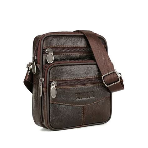 Bolsa Masculina De Couro Legítimo Vintage Acabamento Fino Badiya