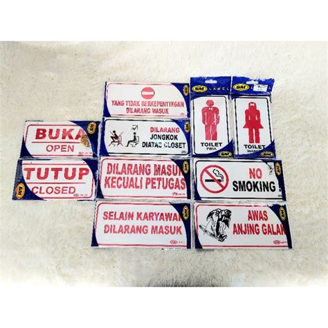 Jual Label Akrilik Acrylic GM Medium Buka Tutup Toilet Pria Dilarang