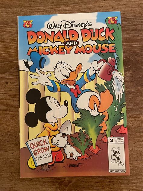 Donald Duck And Mickey Mouse Walt Disney Gladstone Comic Book 3 Nm