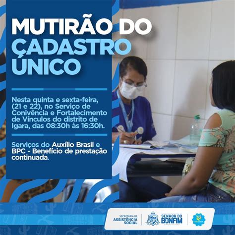 Mutirão do Cadastro Único Prefeitura Municipal de Senhor do Bonfim