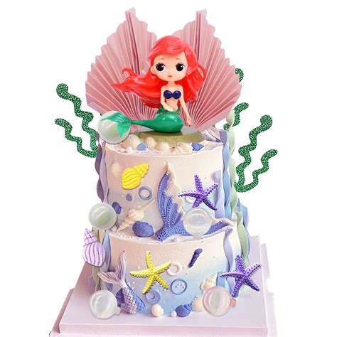 Buy Memovan Mermaid Cake Topper Pcs Under The Sea Cake Toppers