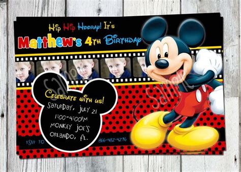 Mickey Mouse Invitation Templates