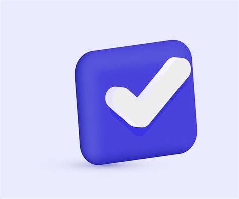 Premium Vector 3d Realistic Icon Purple Check Mark Isolated On Vector