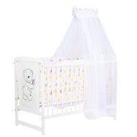 BabyNeeds Lenjerie Patut 6 Piese Cu Baldachin Cu Doua Protectii