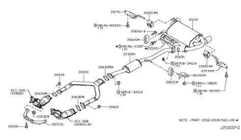 Exhaust Tube And Muffler 2003 Infiniti G35 Coupe