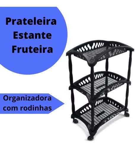 Cesto Organizador Fruteira Andares Rodinhas Original Mercadolivre