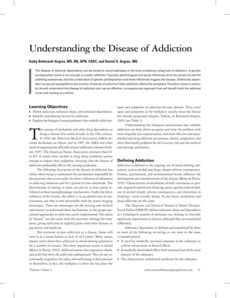 Understanding The Disease Of Addiction