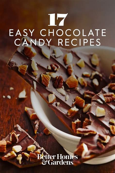 the cover of 17 easy chocolate candy recipes by better homes and ...