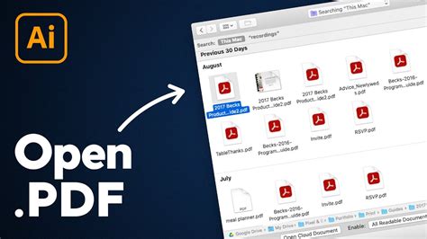 How To Open A PDF File In Illustrator YouTube