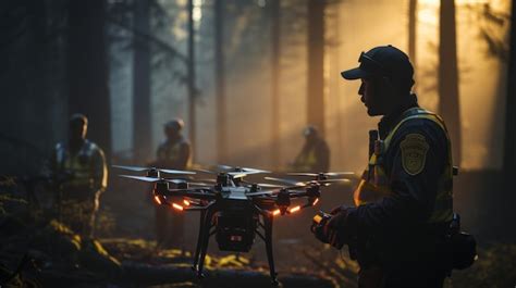 Premium Ai Image Firefighters Putting Out Forest Fires With The Help