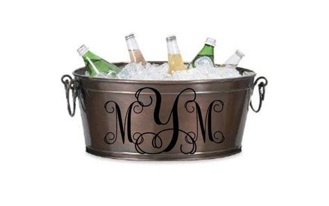 Personalized Copper Beverage Tub by monkeyseeboutique on Etsy