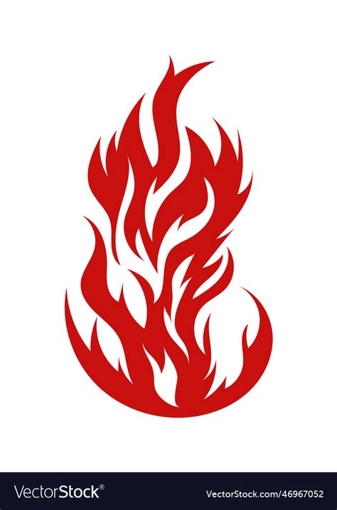 Cartoon fire flames Royalty Free Vector Image - VectorStock