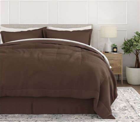 Comfort Canopy 8 Piece Chocolate Bed In A Bag Microfiber Ultra Soft Bedding For Queen Size