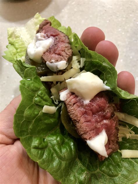 Homemade Naked Fillet Beef Tacos R Keto Food