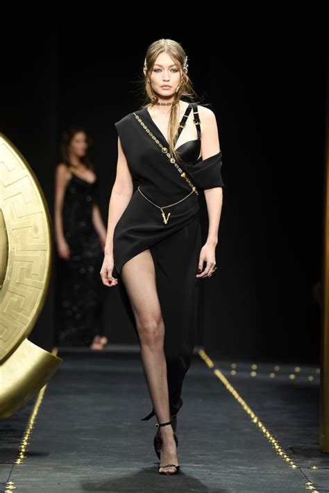 Gigi Hadid Walks The Runway At The Versace Show At Milan Fashion Week