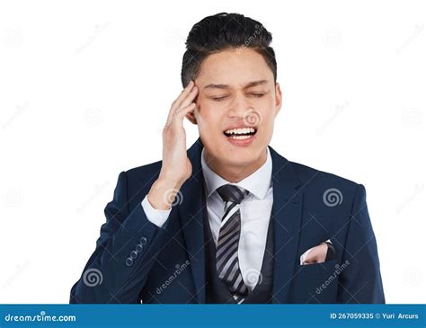 Burnout Stress And Businessman With A Headache With Pain And Feeling Frustrated Due To Mental