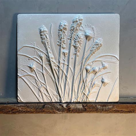 Concrete Bas Relief Wall Art Consisting Of Grape Hyacinth Etsy