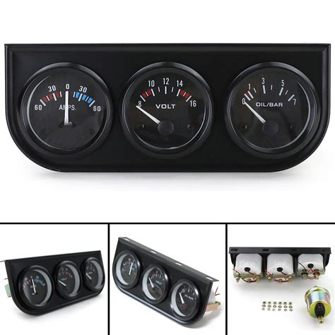 Zusatz Instrumente 3er Set Volt Öldruck Strom Ampere Youngtimer Retro