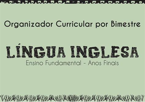 Pdf Ensino Fundamental Anos Finais L Ngua Organizador Curricular