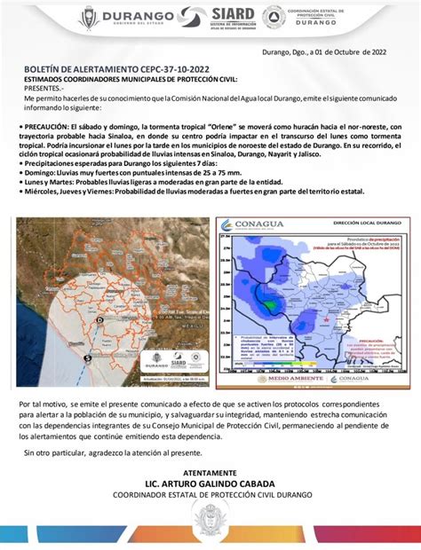 Protecci N Civil Durango On Twitter La Tormenta Tropical Orlene Se