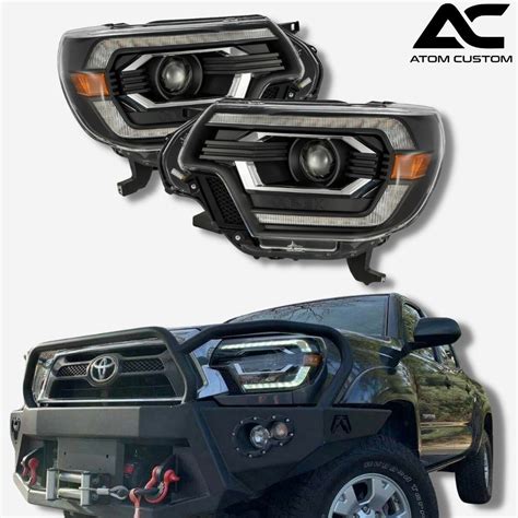 Faros Frontales Con Doble Barra Drl Toyota Tacoma Atom Custom