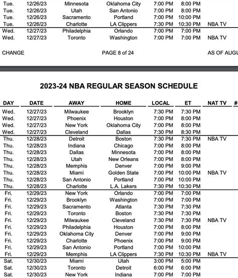 Nba 2023 24 Season Schedule Full List Of Games Revealed