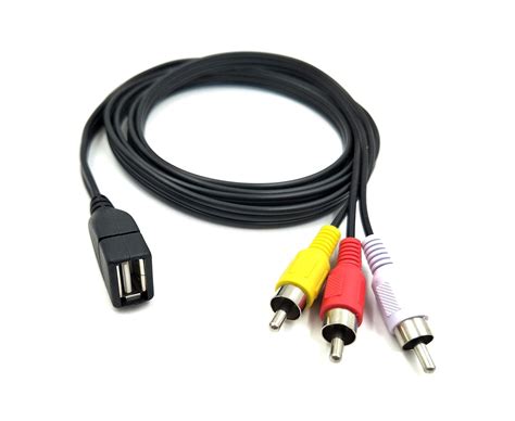 Usb A 20 Male To 3 Rca Female Video Audio Av Component Adapter Cable