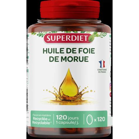 Superdiet Huile de Foie de Morue 120 gélules