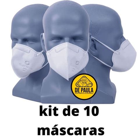 10 Un Máscara Sem Válvula N95 PFF2 Branca CA 44 241 Super Safety