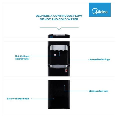 Midea Water Dispenser Bottom Load Black