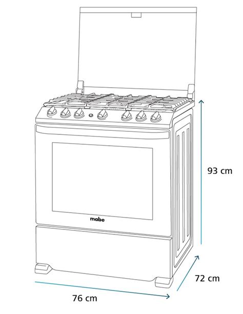 Estufa De Piso A Gas Mabe Cm Emh Jbs