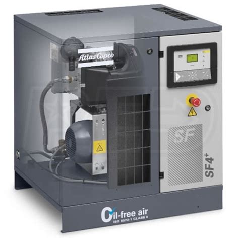 Atlas Copco Sf Ap Hp Tankless Oil Free Mono Scroll Air Compressor W