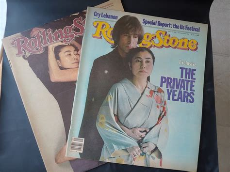 Rolling Stone Magazine John Lennon And Yoko Ono 1981 And 1982 Etsy